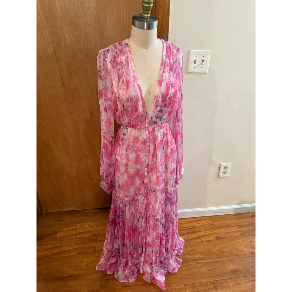 Women's Rococo Sand Pink Purple Tie-Dye Maxi Dress S - Picture 2 of 7
